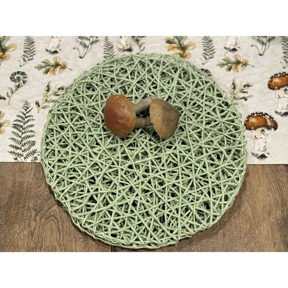 Set 8 SIGRID OLSEN Placemats Green 15” Cottagecore - Picture 2 of 8